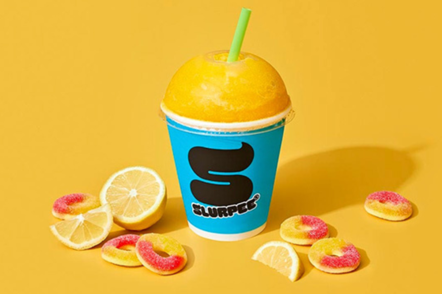Peach Candy Lemonade Slurpee